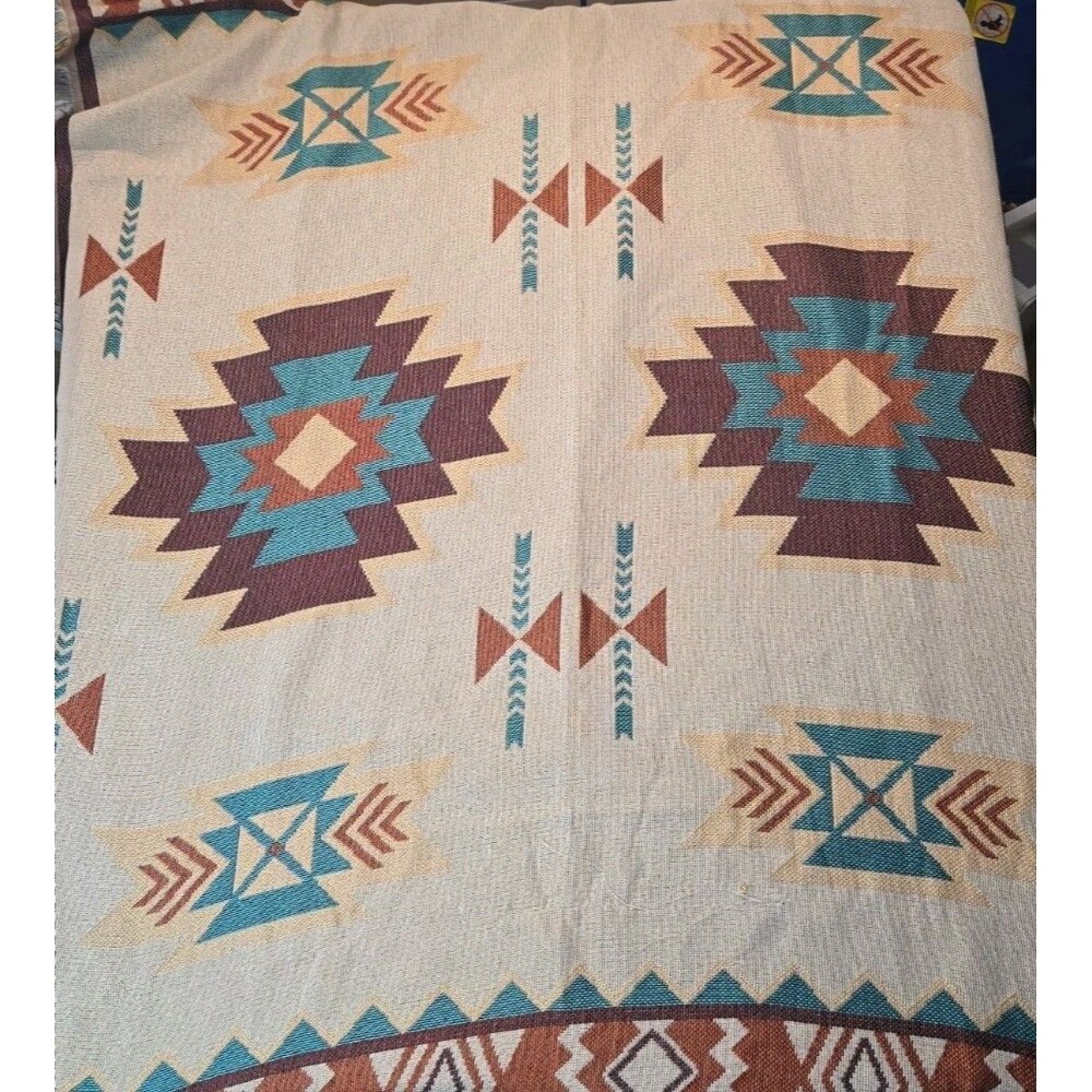 Southwestern Aztec Tribal Living Room Rug 51x70 KM-180-130 Woven Rustic Native
